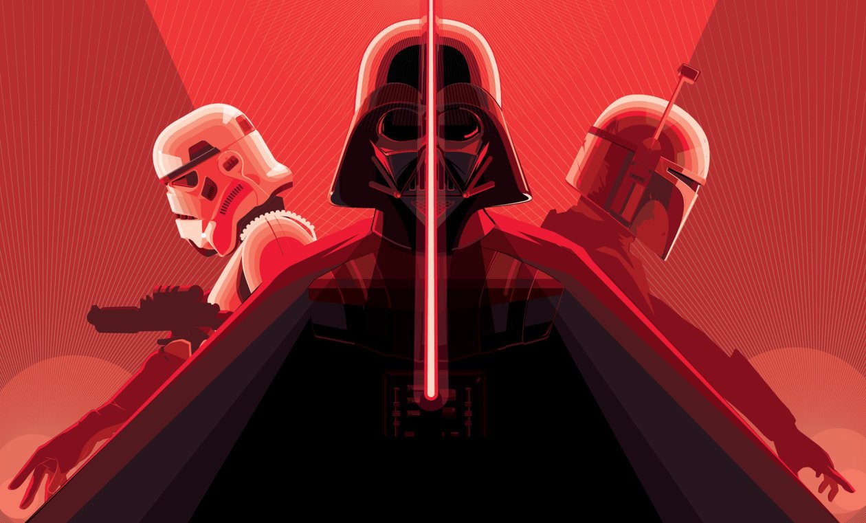 Darth Vader With Lightsaber Stormtrooper