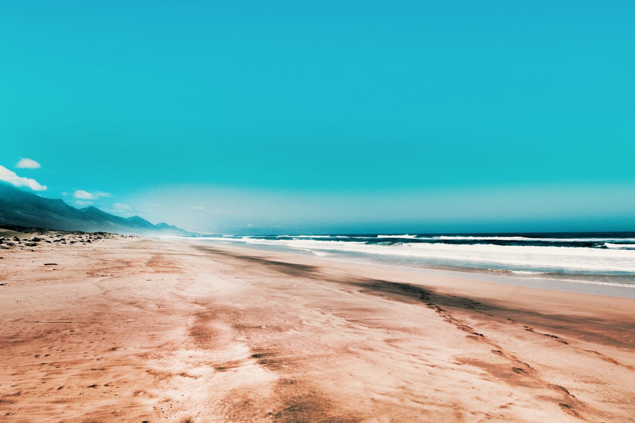 Seashore Under Clear Blue Sky 5k