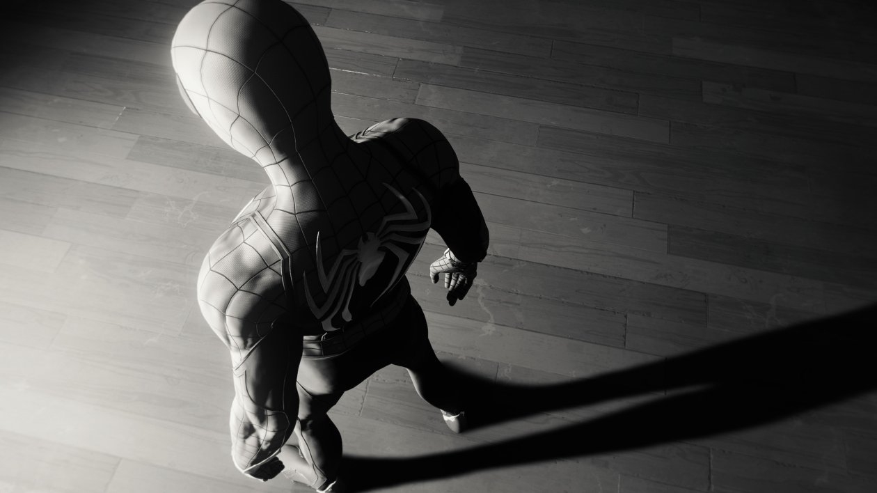Spiderman Game Spider Logo 4k Monochrome
