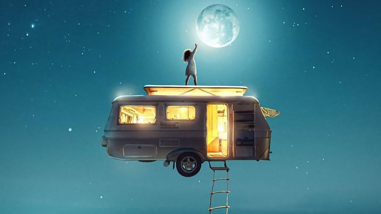 Girl Catching Moon Van