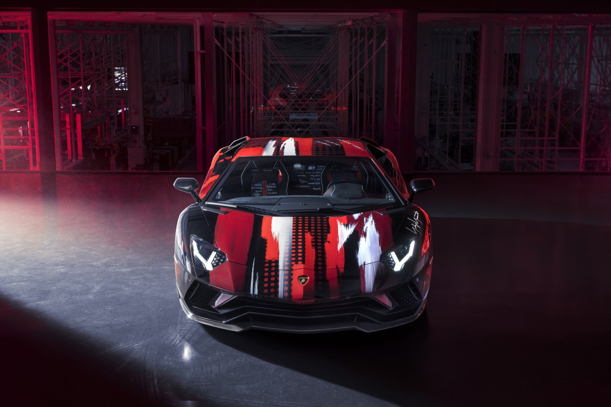 Lamborghini Aventador S By Yohji Yamamoto Front View 10k