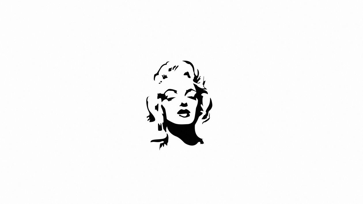 Marilyn Monroe Monochrome Minimal 4k