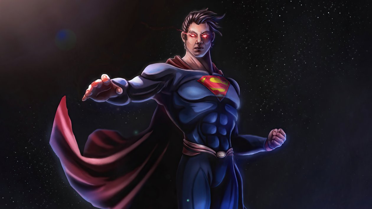 Superman Man Of Steel Comic Art