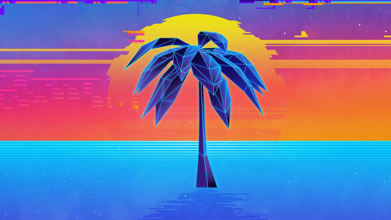 Retro Abstract Tree 4k