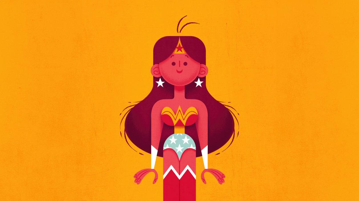 Wonder Woman Minimal Abstract 4k
