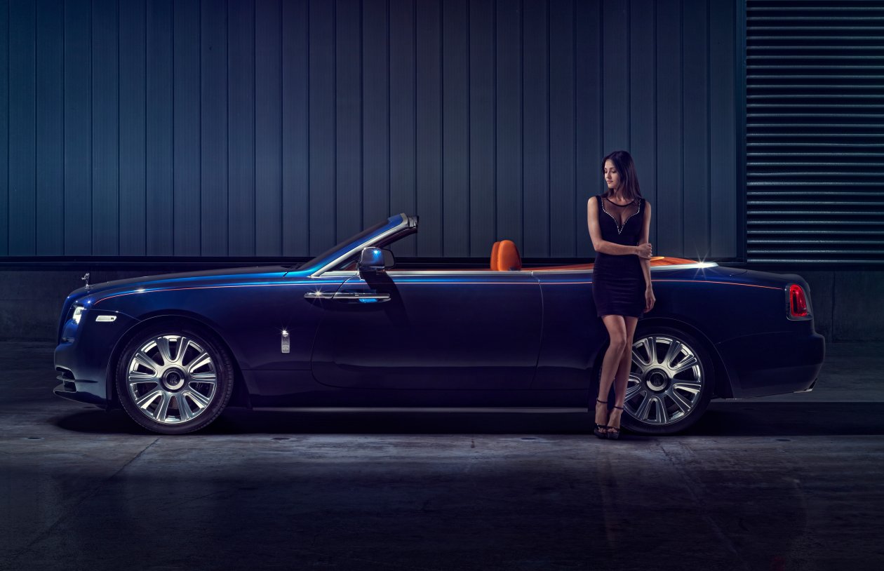 Rolls Royce Dawn Model Posing