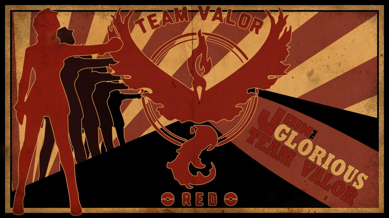 Pokemon GO Team Valor Art