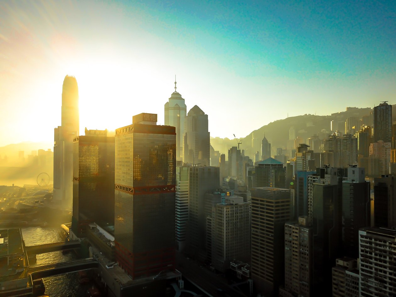 Hongkong Buildings Skycrapper City 4k