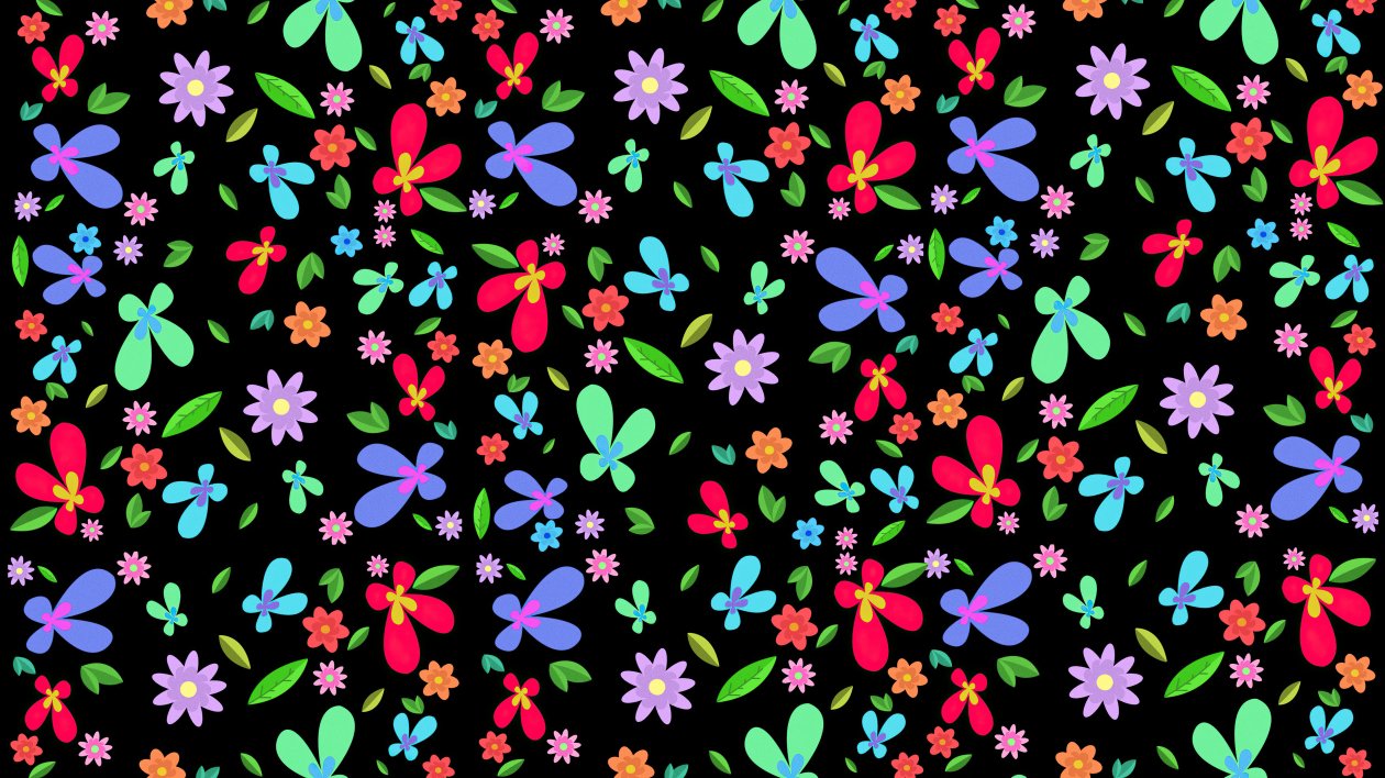 Petals Floral Flowers Abstract Dark 5k