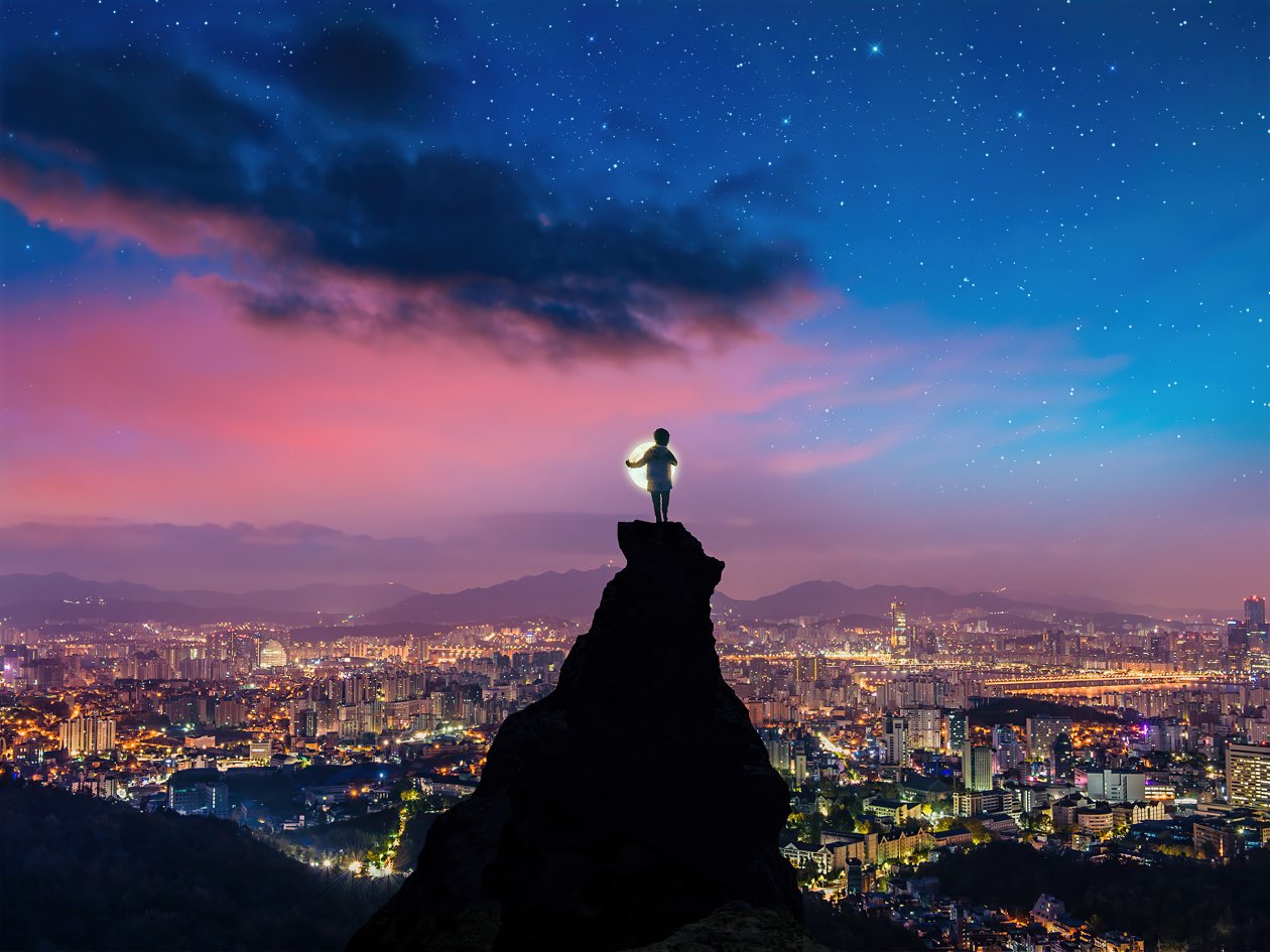 The Boy And The Moon 4k