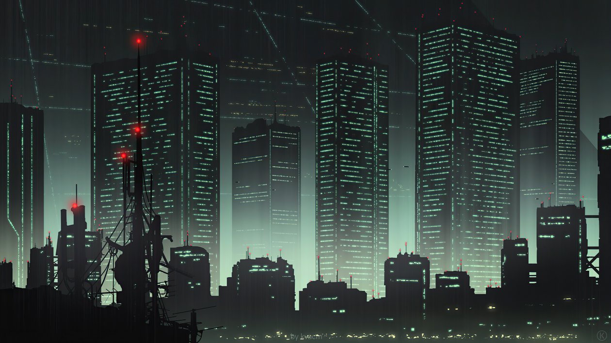 Cityscape 80s Anime 4k