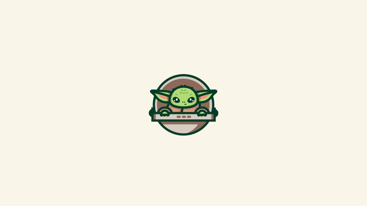 Baby Yoda Minimal Art 4k