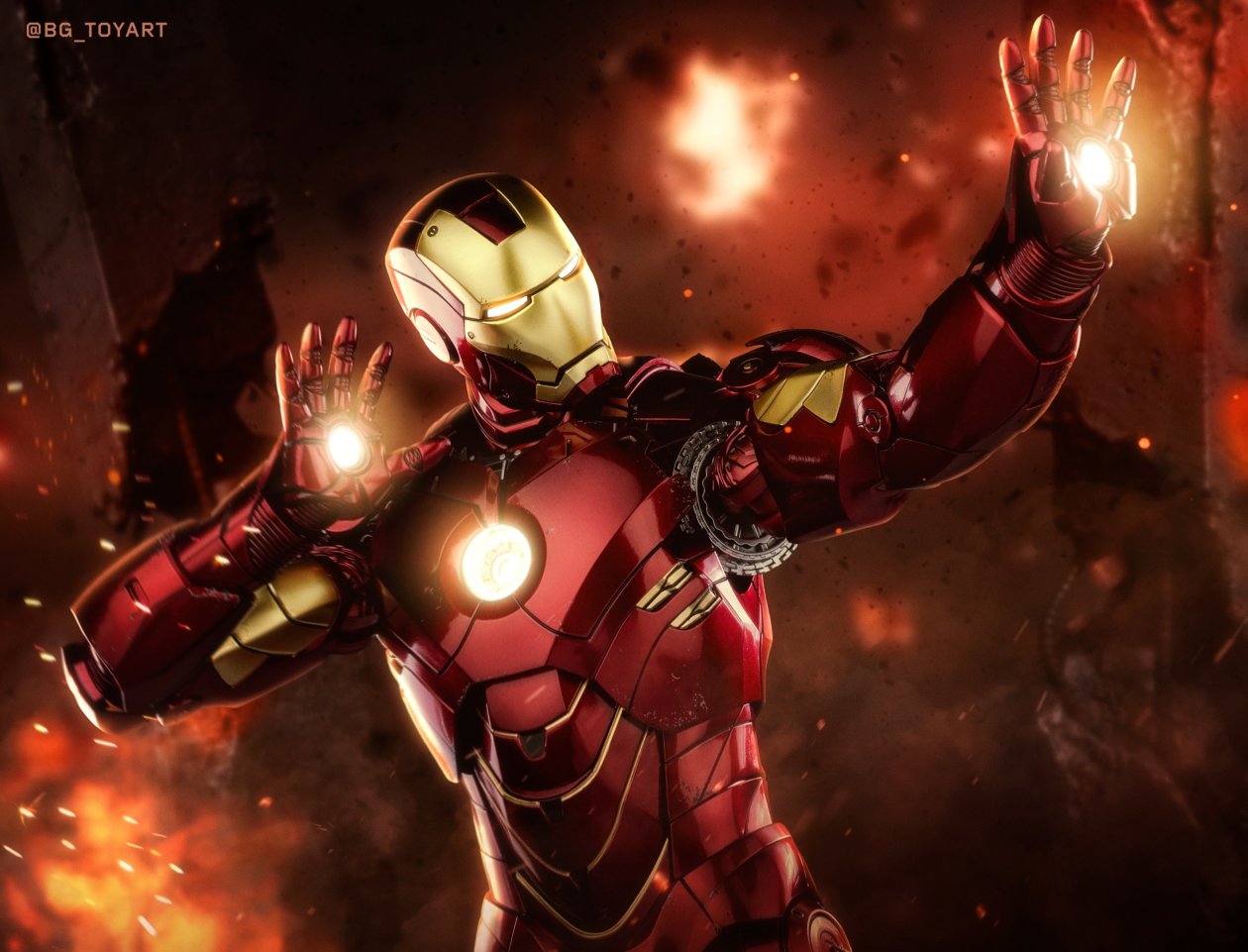 Iron Man Laser Firing Up
