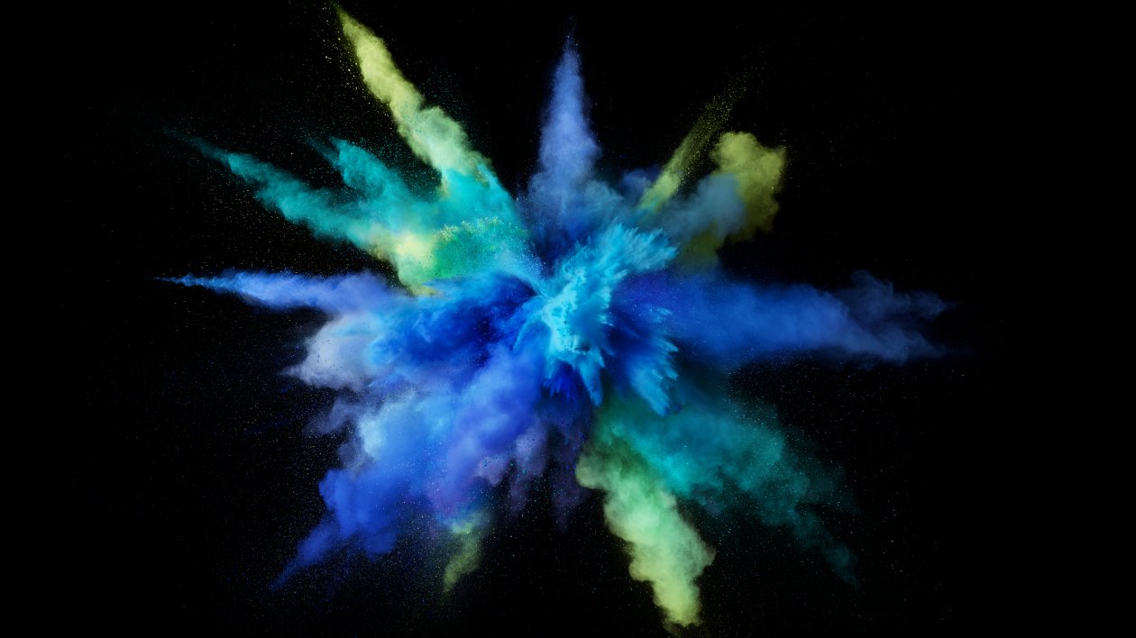Mac OS Sierra Color Splash Blue 5k