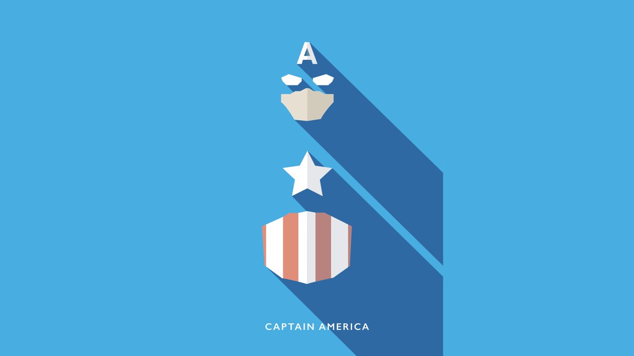 Captain America Minimalist 4k