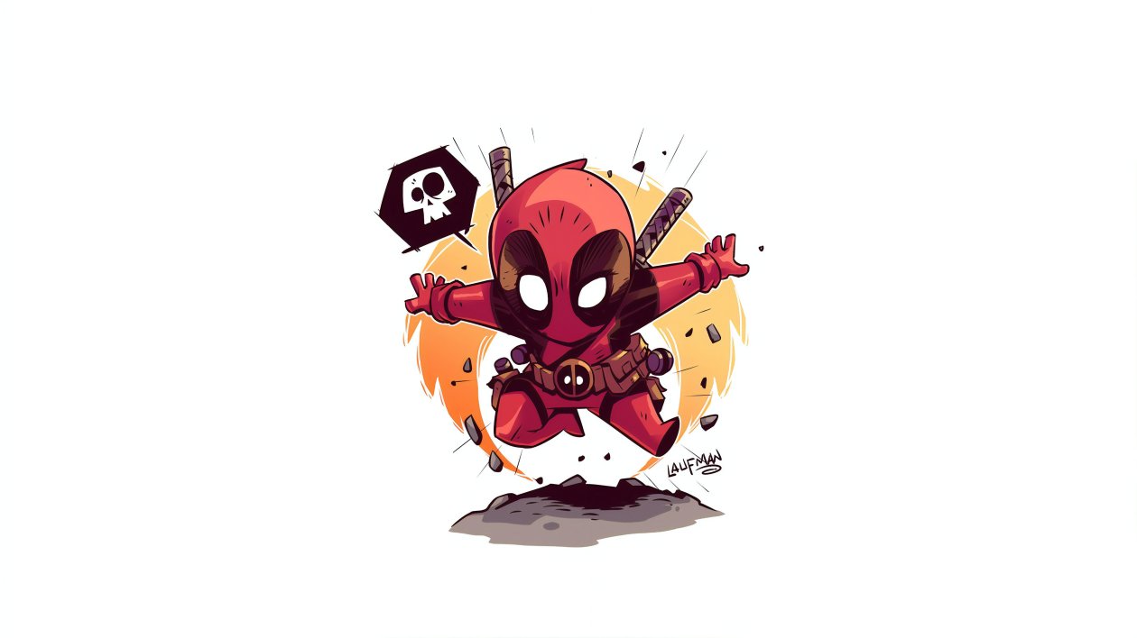 Deadpool Minimalist Art 4k