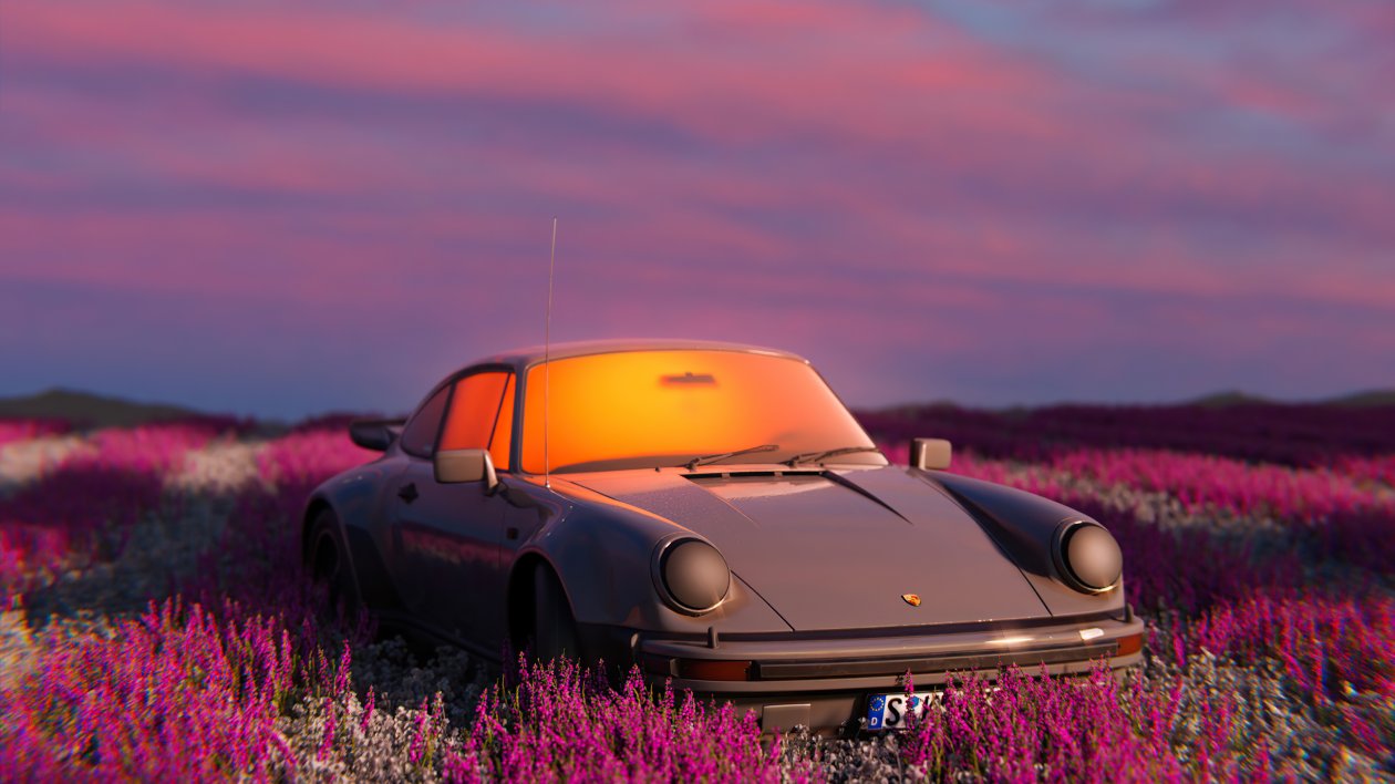 Porsche In Outrun