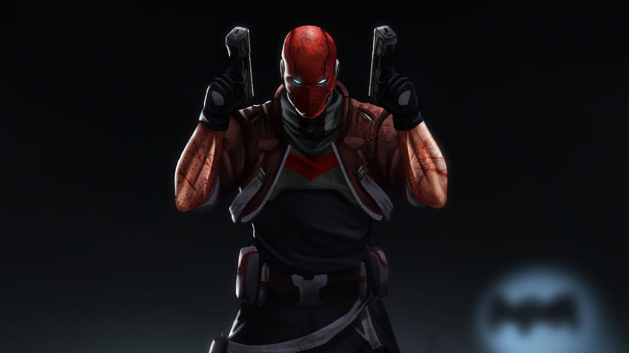 Red Hood With Two Guns 4k