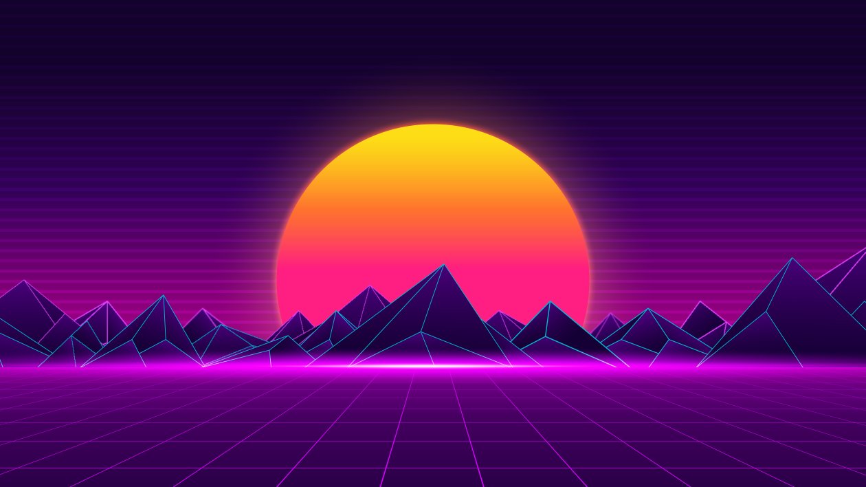 Retro Sunset 8k