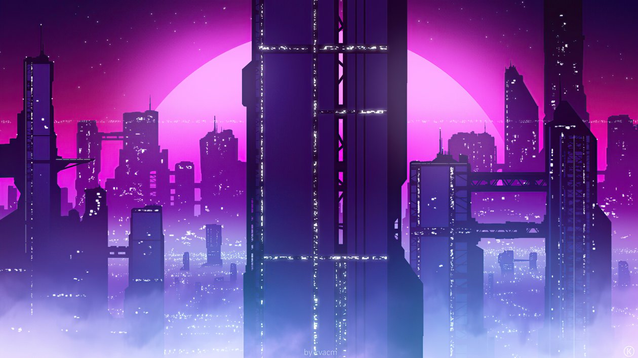 Synthwave City View 4k