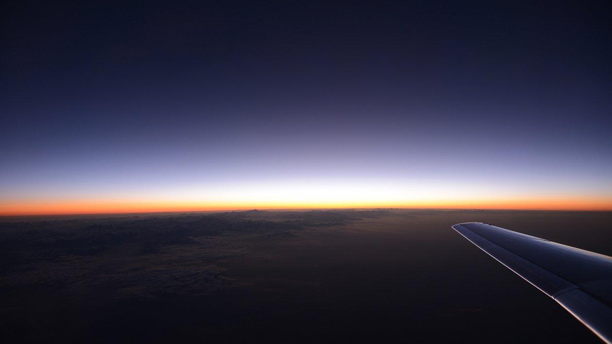 Plane Flight Sky View