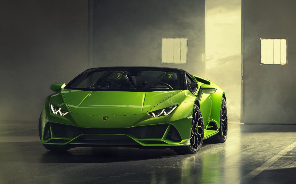 2019 Lamborghini Huracan Evo Spyder Front