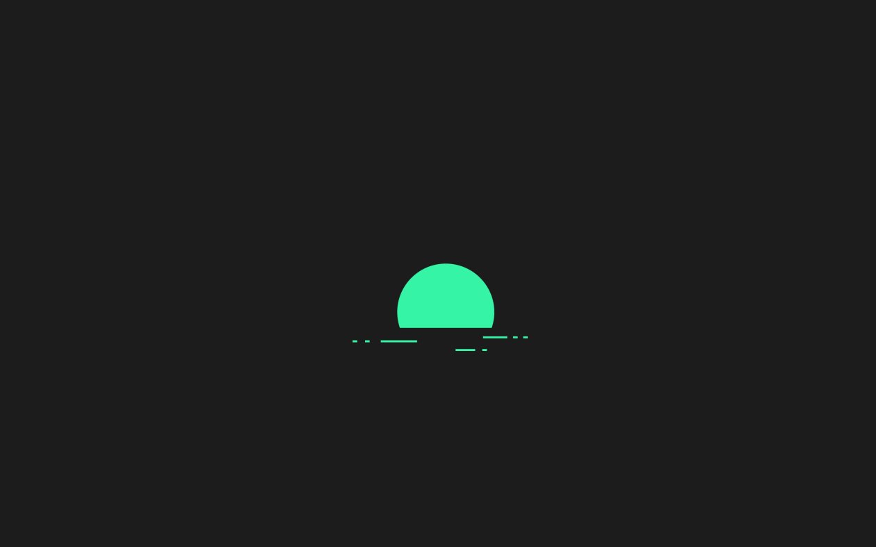 Minimalism Green Sunset