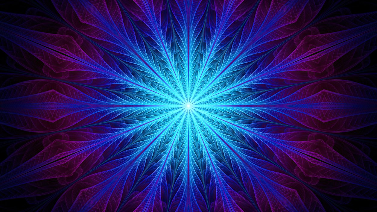 Feather Blue Abstract 4k