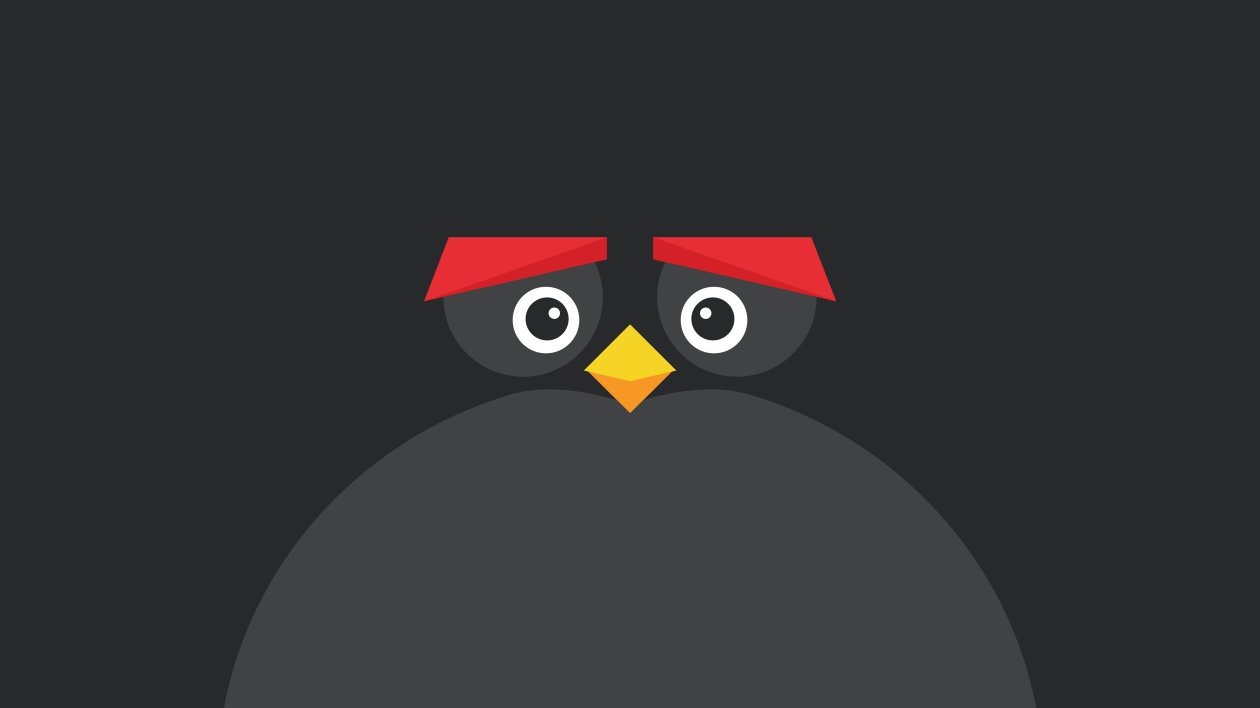 Angry Bird Minimal Dark 8k