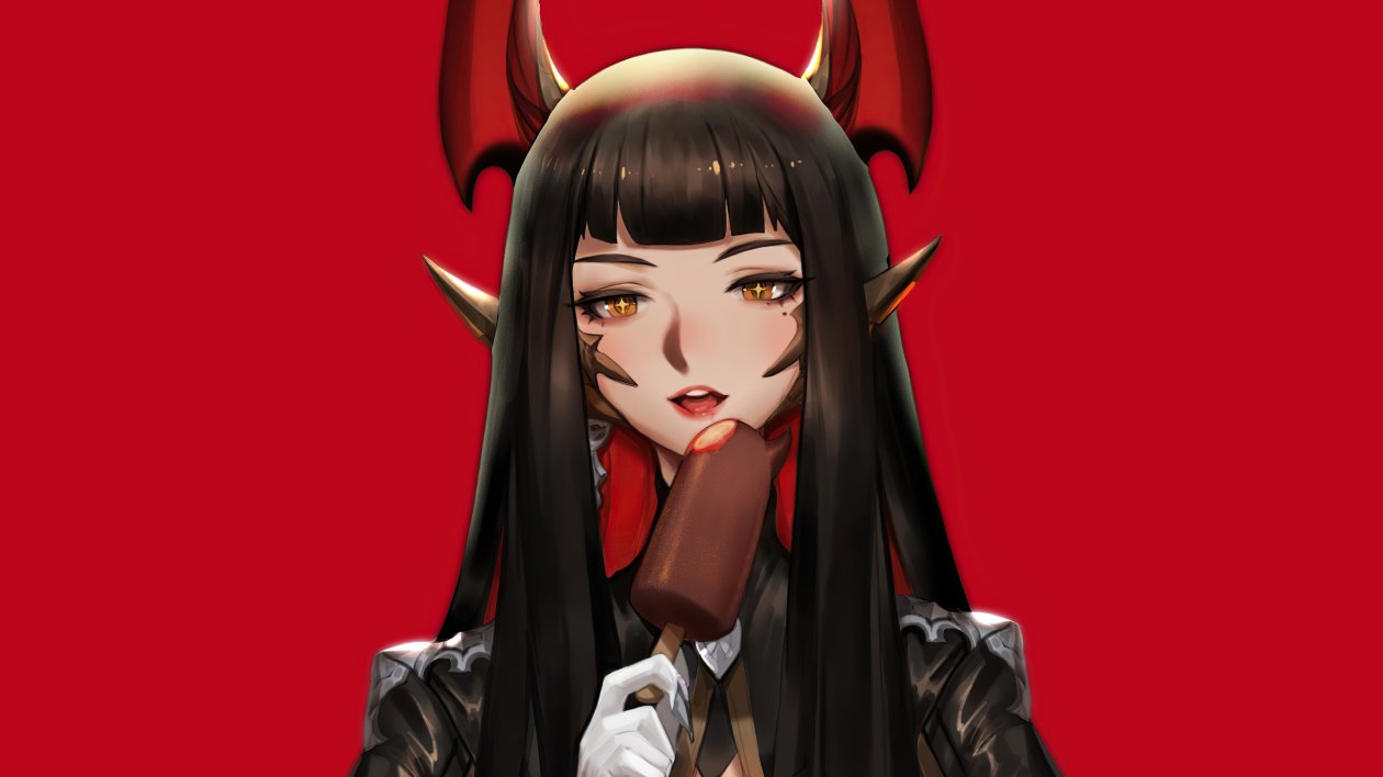 Red Demon Anime Girl 5k