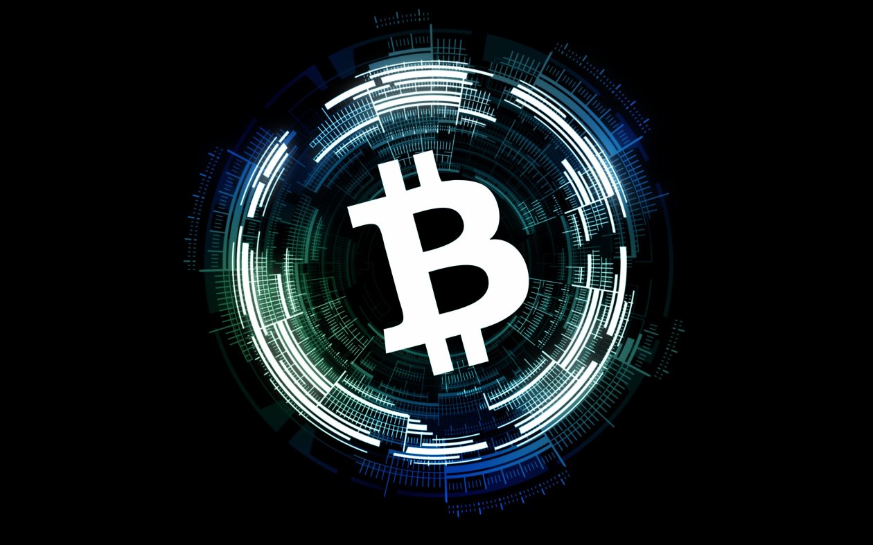 Bitcoin Logo Black Background 4k