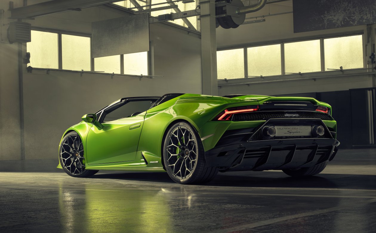 2019 Lamborghini Huracan Evo Spyder Rear View
