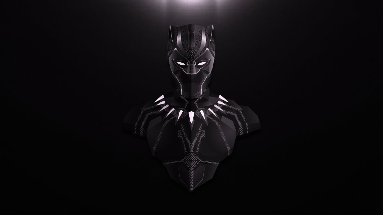 Black Panther Lowpoly Minimalist