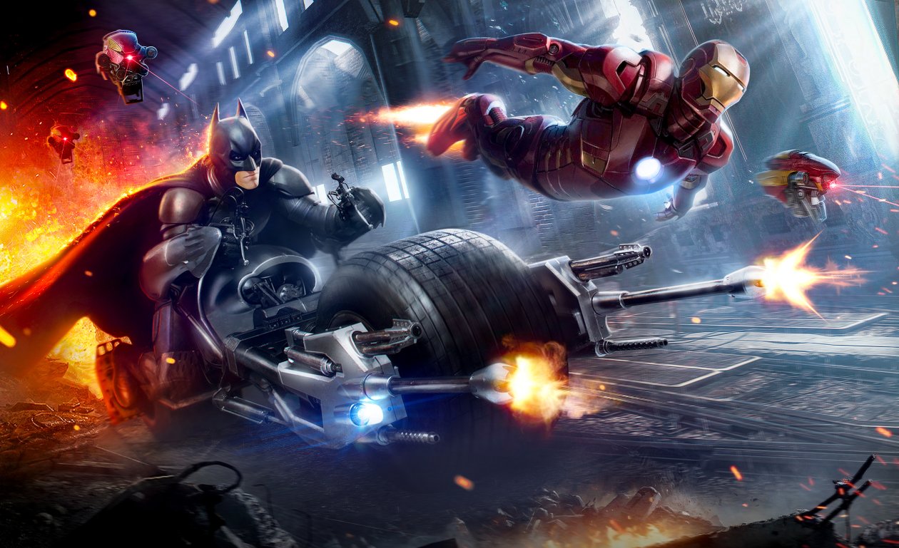 Iron Man Batman 4k