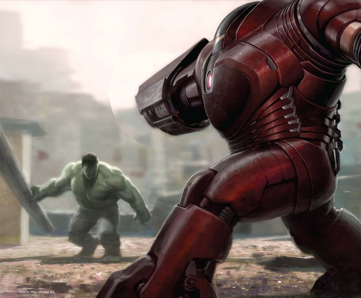 Iron Hulkbuster And Hulk Fight Avengers Infinity War 2018 Artwork