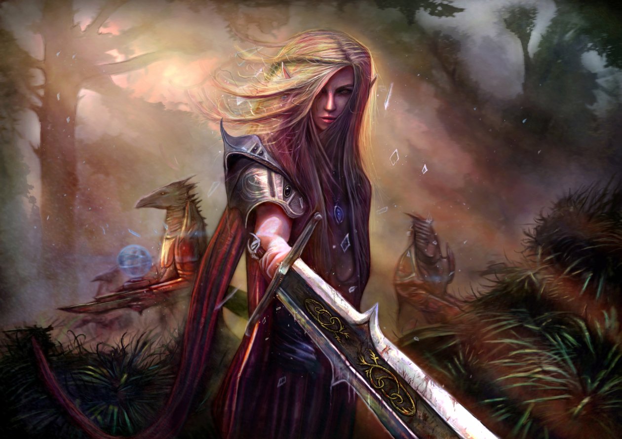 Elf Hunter Fantasy Warrior Girl 5k