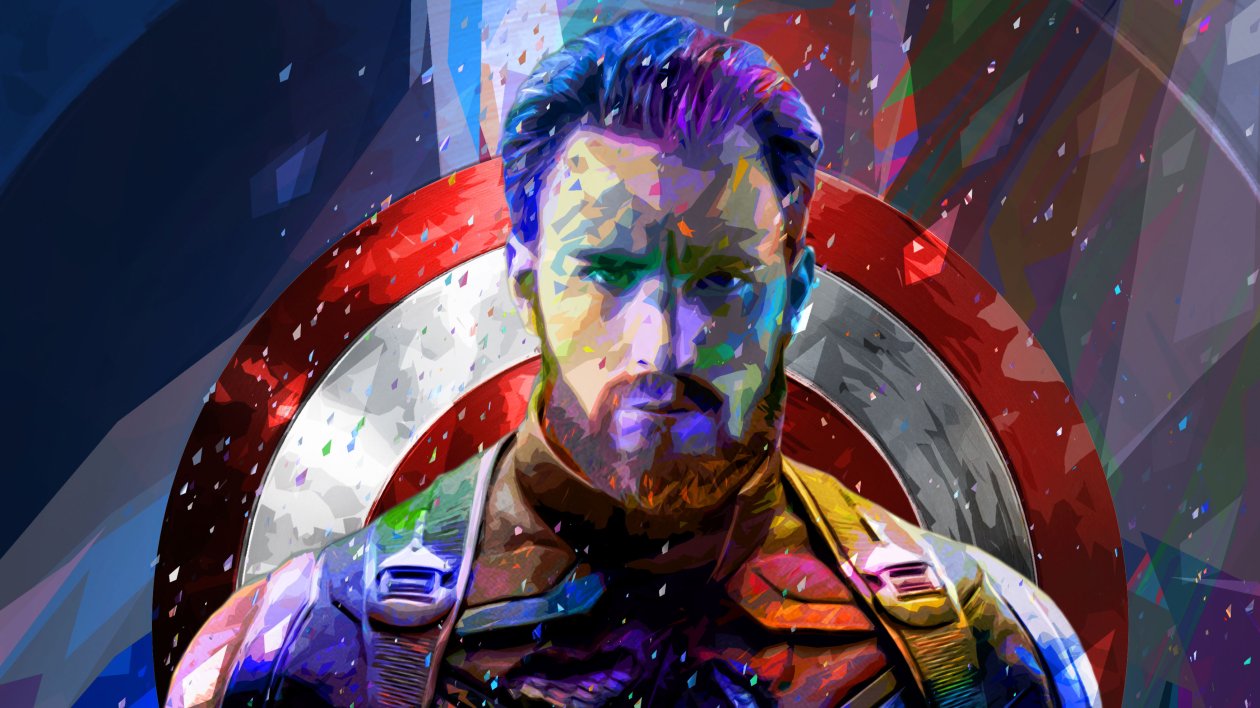 Captain America 4k Abstract Art