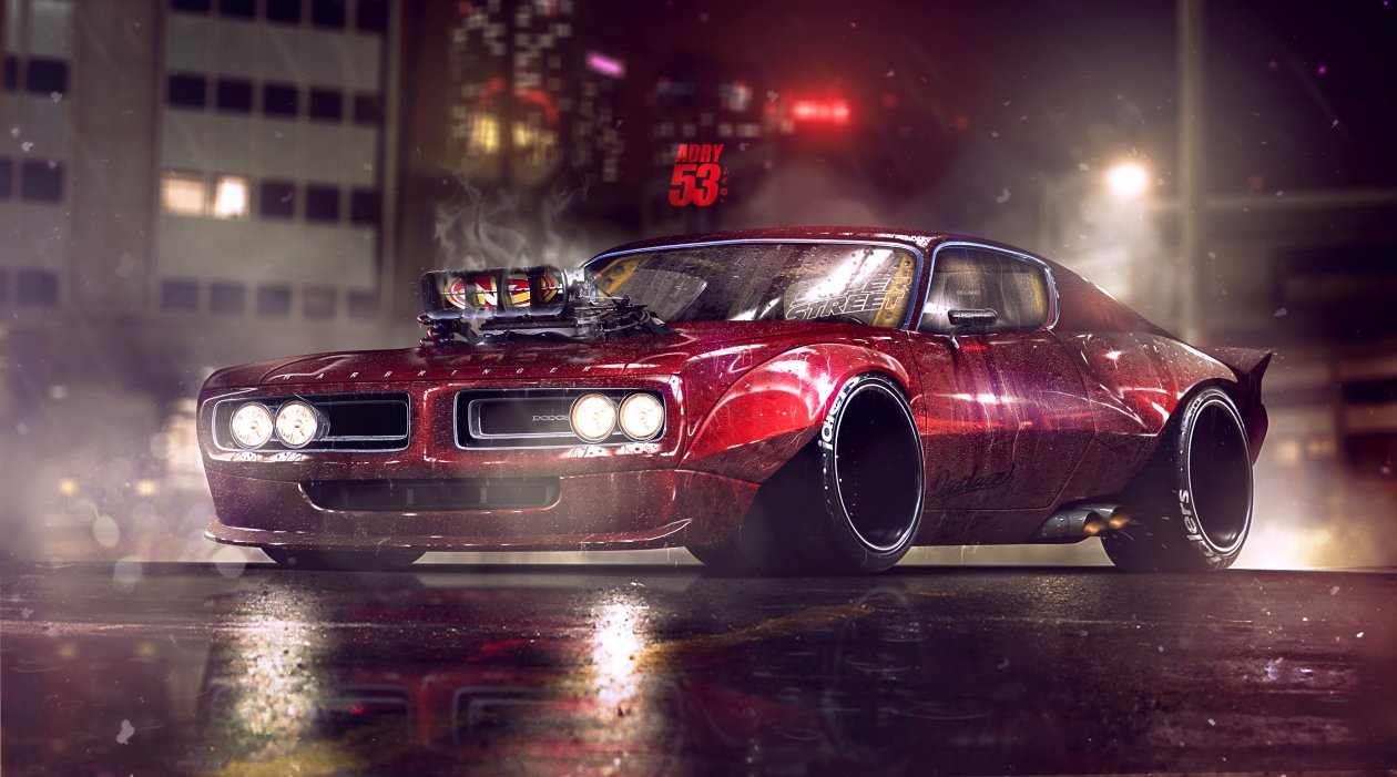 Dodge Charger Artwork 4k