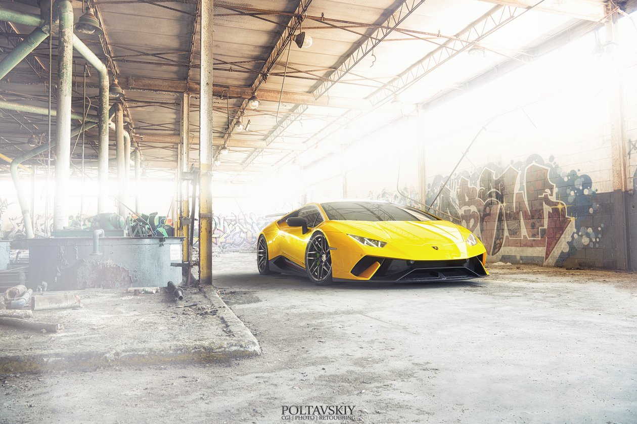 Yellow Lamborghini Huracan 2018