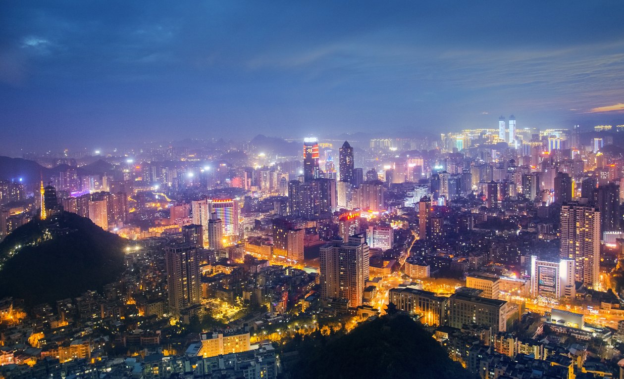 Cityscape Twilight Buildings Panorama View 5k