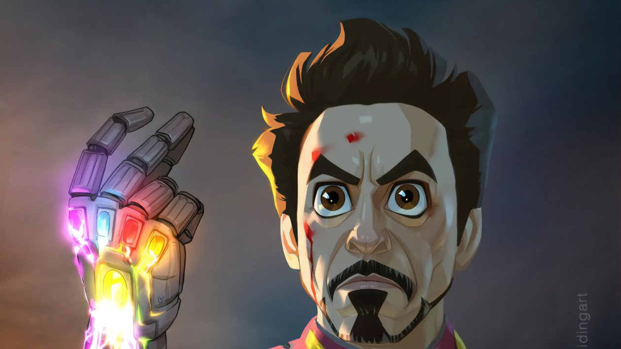 Iron Man Gauntlet Cartoon Art