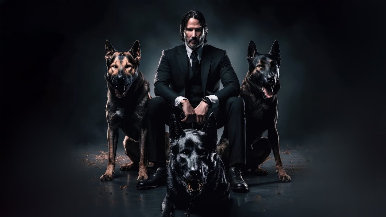 John Wick With Dogs 5k
