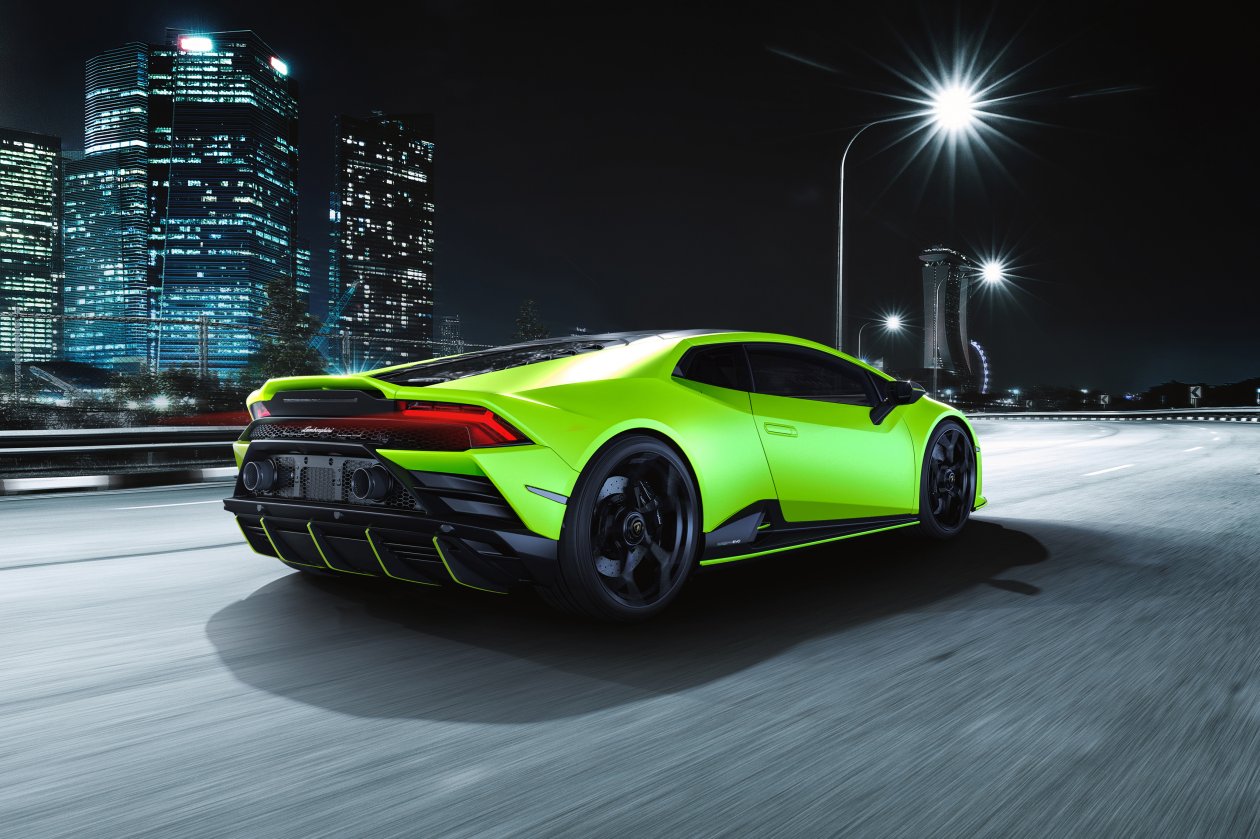 Lamborghini Huracan EVO Fluo Capsule Rear 4k