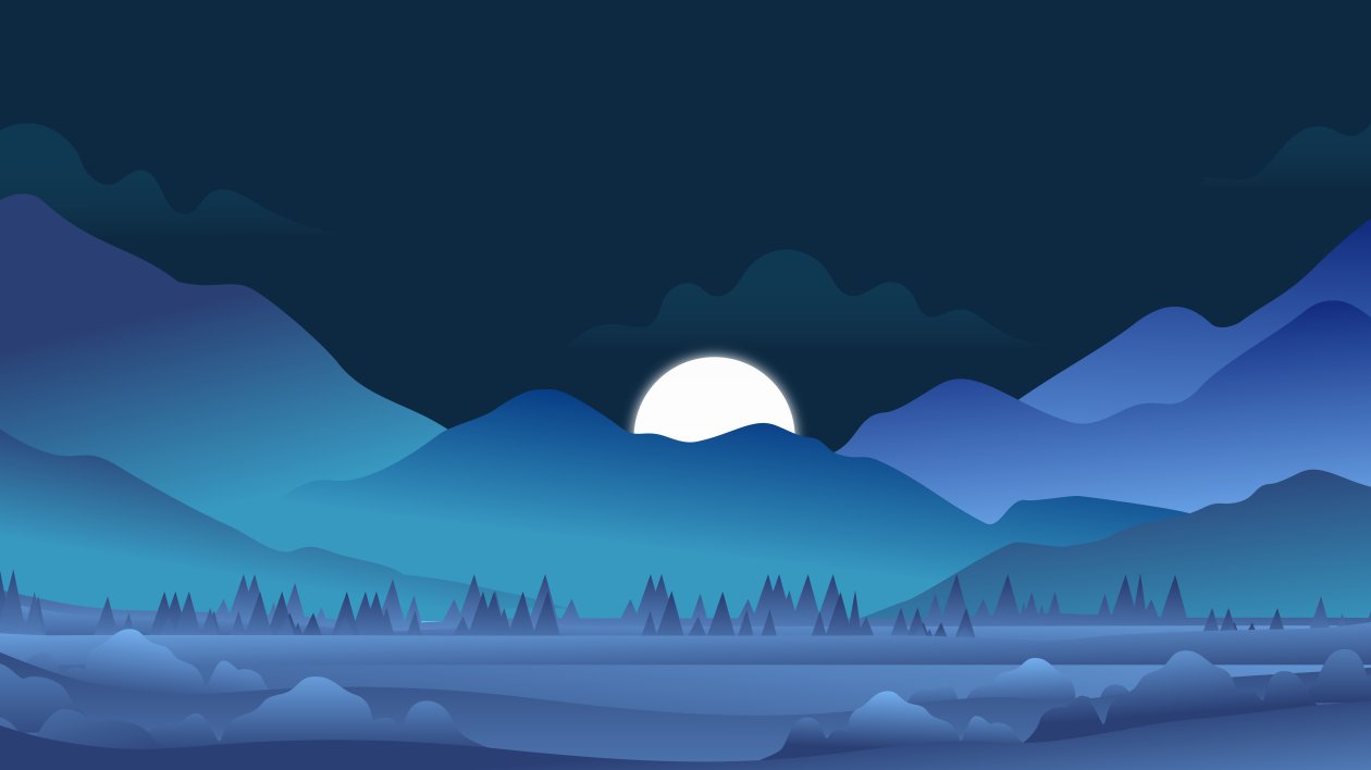 Mimimal Landscape Mountains 8k