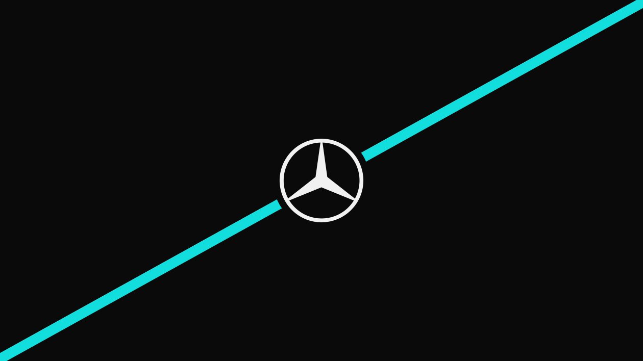 Mercedes Logo Dark Minimalism 5k