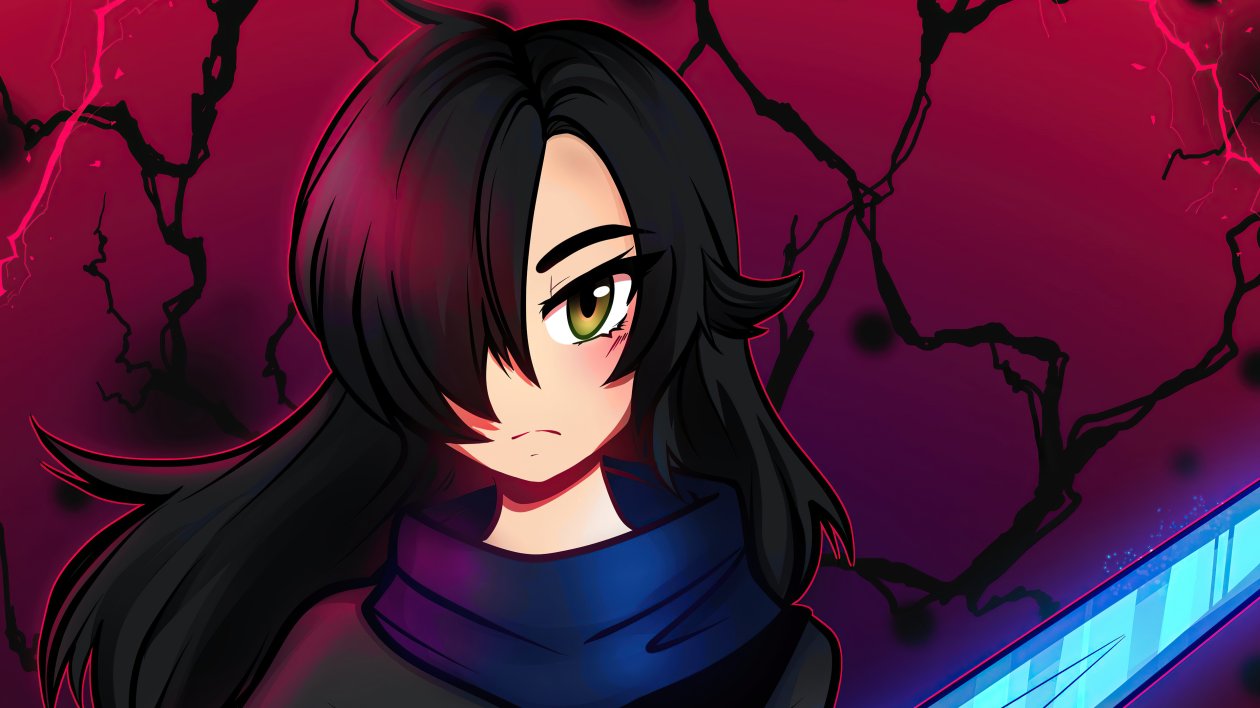 Girl With Sword Illustration 4k