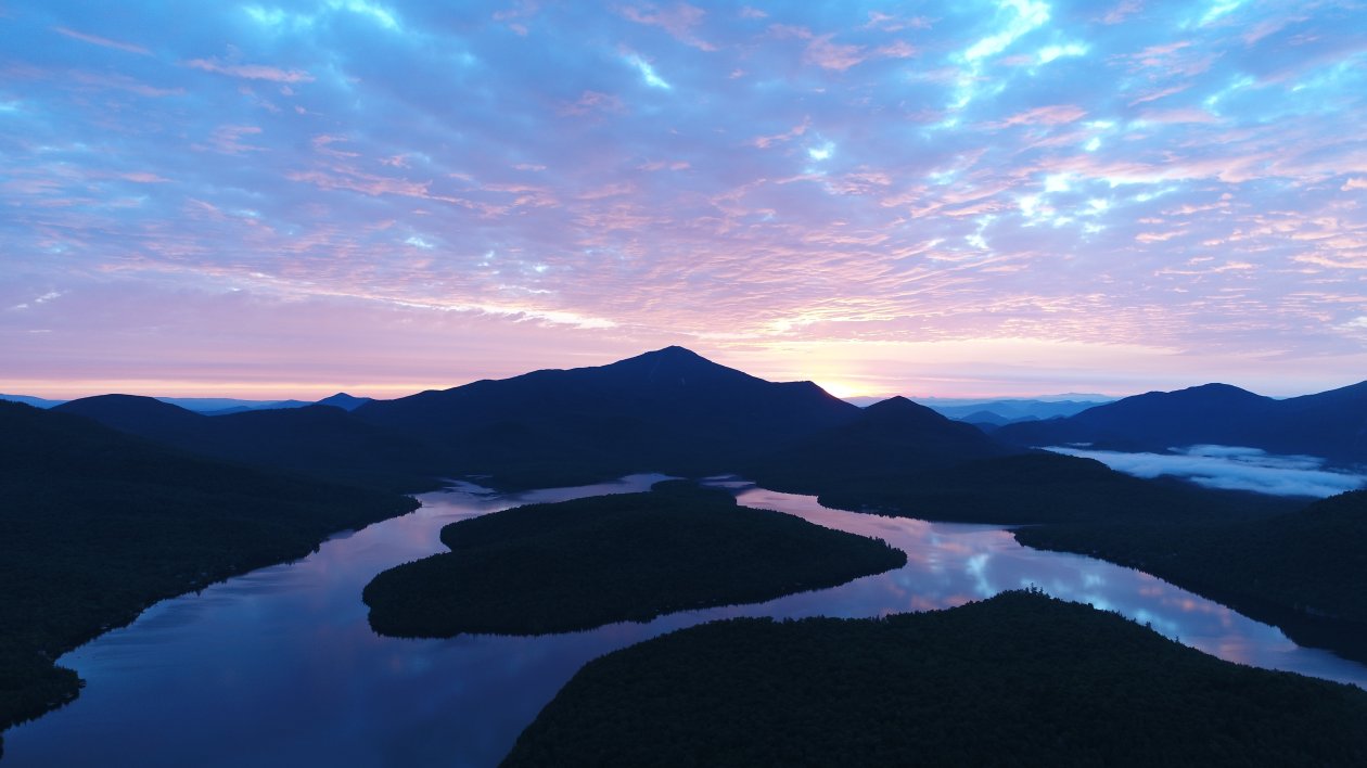 Evening Sunset Mountains Lake 5k