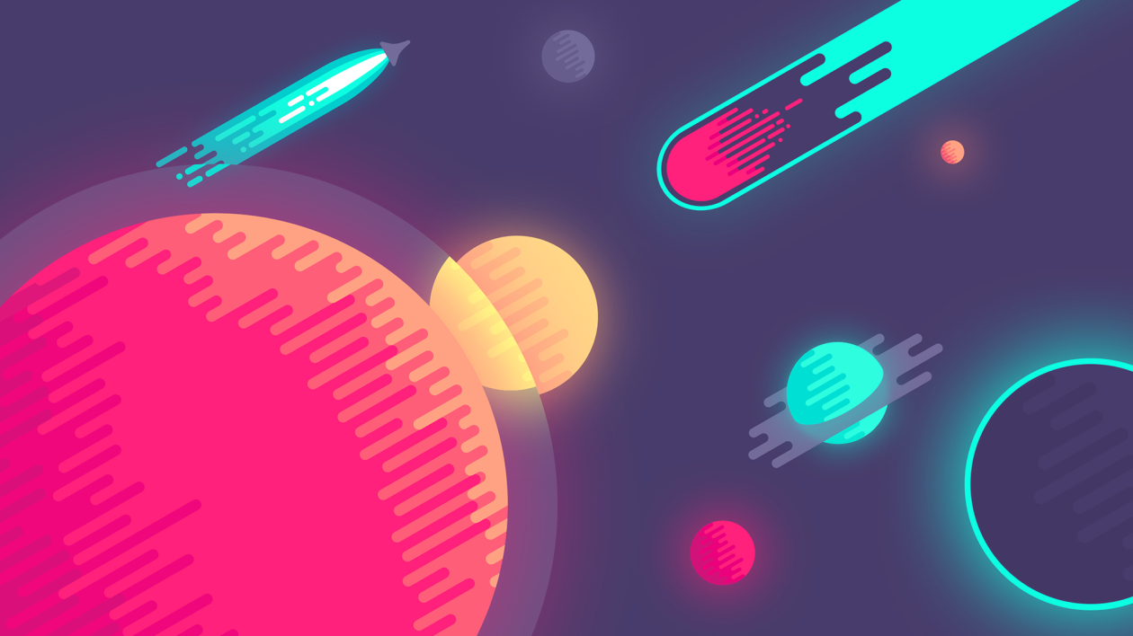 Space Colorful Minimalism