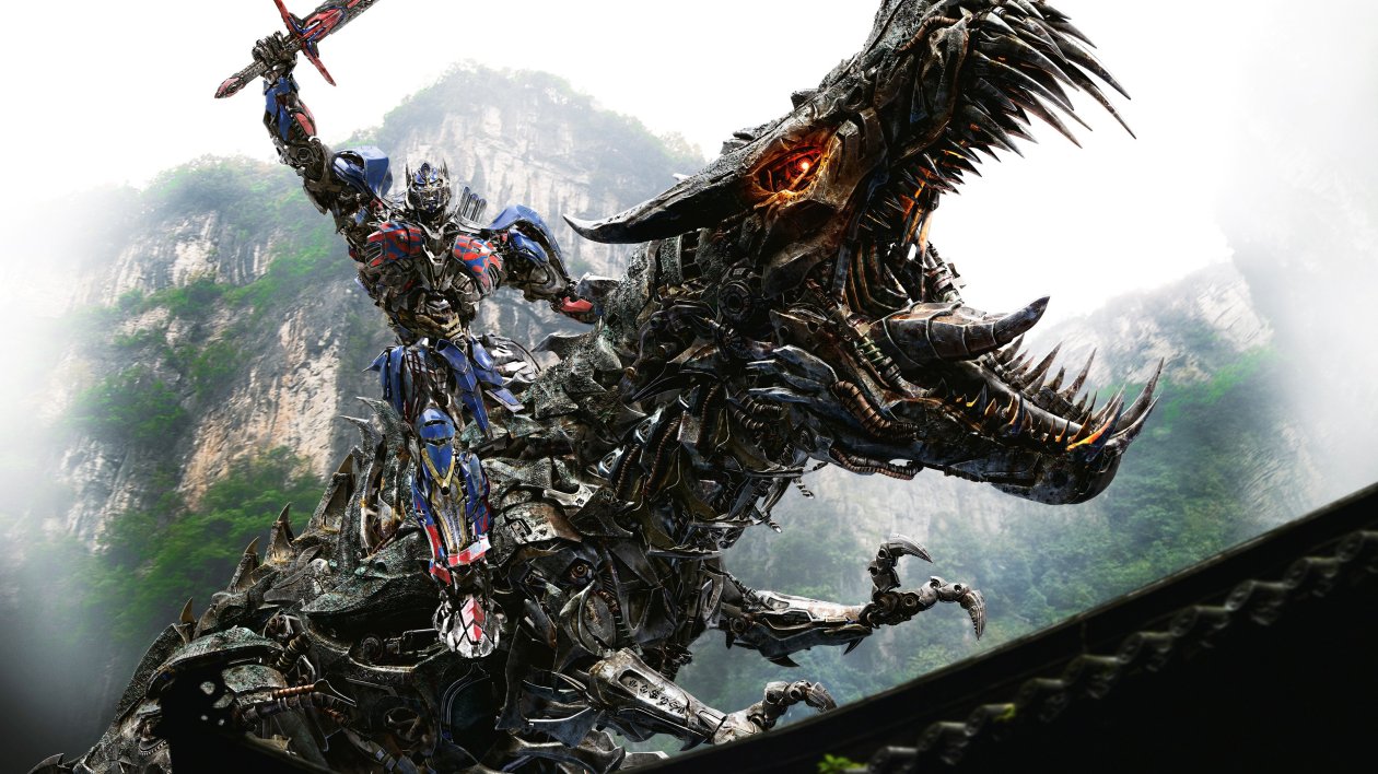 Optimus Prime On Dinobot