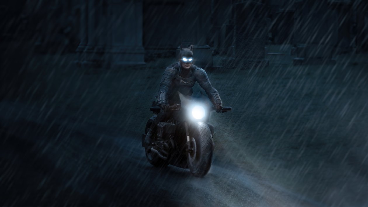 Batman Robert Pattinson On Bike 4k